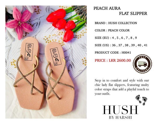 PEACH AURA FLAT SLIPPER