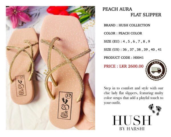 PEACH AURA FLAT SLIPPER